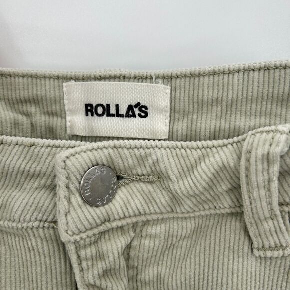 ROLLA'S Women's Light Sage Green Corduroy High Rise Straight Leg Jeans Pants 28 - Picture 7 of 8